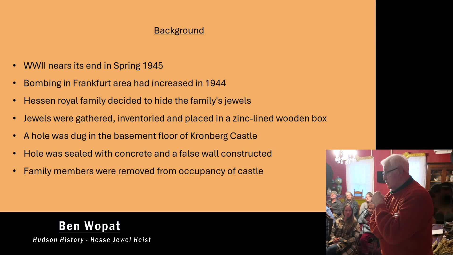 Ben Wopat: Hesse Heist - Hudson History